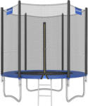 SONGMICS Gyermek trambulin külső védőhálóval, 183 cm átmérő, 100 kg, kék