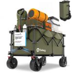 Sekey XXL Plus handcart foldable with brakes 200L 200KG load capacity, extra wide tires all terrain handcart, patented foldable from four directions, - FW27 (FW27)