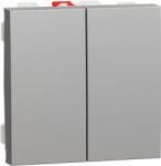 Schneider Electric Intrerupator dublu cap scara 2M Noua Unica aluminiu NU321330 (NU321330)