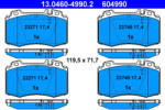 ATE Set placute frana ATE 13.0460-4990.2 (13.0460-4990.2) - turbochic