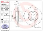 Brembo Disc frana fata BREMBO 09. D211.11 (09.D211.11)