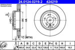 ATE Disc frana ATE 24.0124-0219.2 (24.0124-0219.2) - turbochic