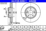 ATE Disc frana ATE 24.0128-0280.1 (24.0128-0280.1) - turbochic