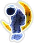 Beline Neon decorativ LED Beline Light Astronaut on the Moon, Alimentare USB, Multicolor (5906849665521)