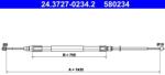 ATE Cablu, frana de parcare ATE 24.3727-0234.2 (24.3727-0234.2) - fixbox