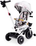 ECOTOYS Tricicleta Ecotoys, maner paternal, scaun reversibil, copertina, alb