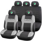 AutoHelix MSA Set Huse Scaune Universale HLX2 Compatibile cu Skoda - Negru/Gri (GROSG16)