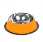 Yummie Bol din Inox pentru Caini si Pisici Yummie 18cm Antiderapant Portocaliu (GLB_60005OR)