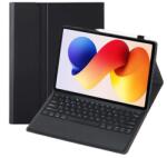 Gigapack Poco Pad M1 / Redmi Pad 2 Pro tok álló bőr hatású flip bluetooth billentyűzet asztali tartó fekete GP-190800 (GP-190800)
