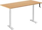 Alza Table ET3 Essential, fehér + asztallap, 140 × 80 cm, lekerekített, bambusz (BUN)