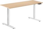 Alza Table ET1 Essential fehér + 160×80 cm laminált nyírfa asztallap (BUN)