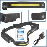 GEKO Mozgásérzékelős fejlámpa LED COB 3W+1W XPE 1200mAh 350lm IPX4 60757 (G15118)