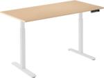 Alza Table ET2, fehér + asztallap, 120 × 80 cm, laminált nyír (BUN)