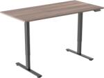 Alza Table ET2 Core - fekete + asztallap, 120 × 80 cm, laminált - szürke tölgy (BUN)