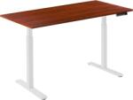 Alza Table ET2, fehér + asztallap, 120 × 80 cm, laminált gesztenye (BUN)