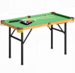 SPORTNOW Masă de biliard pliabilă, masă mini de biliard, 2 tacuri, 16 bile, triunghi, perie, verde | Aosom Romania (A70-109V00GN)