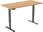 Alza Table ET2 Essential, fekete + asztallap, 120 × 80 cm, bambusz (BUN)