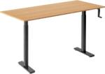 Alza Table ET3 Essential fekete + 140×80 cm bambusz asztallap (BUN)