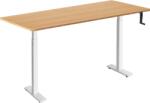 Alza Table ET3 Essential, fehér + asztallap, 160 × 80 cm, lekerekített, bambusz (BUN)