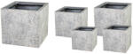 Ontario Cube Kompozit Növénytartó Szürke 20x20x22-55x55x46cm S5 (MC-120855)