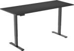 Alza Table ET2 Essential fekete + 160 × 80 cm-es fekete laminált asztallap (BUN)