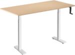 Alza Table ET3 Essential fehér + 120 × 80 cm-es nyírfa dekorú laminált asztallap (BUN)