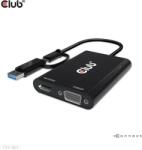 Club 3D Adapter USB Typ C/A > HDMI / VGA St/Bu retail (CSV-1611) (CSV-1611)