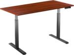 Alza Table ET2 fekete + TTE-12 120x80 cm barna laminált asztallap (BUN)