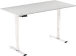 Alza Table ET2 Essential fehér + 120 × 80 cm-es fehér tölgy laminált asztallap (BUN)