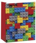 QX Punguță cadou cu model de cuburi de construcție - 18 x 23 cm (351073)