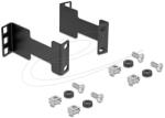Delock Szerver Rack mélységbővítést alakító beszerelési készlet szerelési/rögzítési mélység növelésére akár 10 cm-rel 1U fekete (67272)