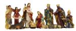 BackHomeLiving Karácsonyi figurák készlete, 11 darabos, 15 cm, polirezin (LIG3112)
