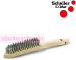 Schuller TOM PRO W rozsdamentes drótkefe, 4 soros (41920)