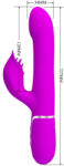  Masszírozógyöngyös csiklókaros vibrátor lila - Pretty Love Falin Twinkled Tenderness Purple I