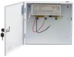 Pulsar Sursa de alimentare in comutatie B2B ZTP1210B metalica cu backup, tensiune iesire 12V DC, curent 10A, 1 iesire protejata, carcasa din metal pentru sisteme de securitate si supraveghere video (ZTP1210B