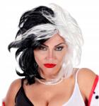 Widmann Női Paróka Cruella Boszorkány Fekete Fehér Halloween W6089 Spektrum (W6089)