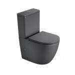  Perla Rimless Monoblokk WC Dark Grey színben, duroplast Soft Close WC ülőkével, Vario kifolyással (MBL200MDH)