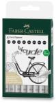 Faber-Castell Ecco Pigment markerek - 8 db, fekete (FC_166008)