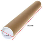 Fiorex Okmányhenger fedéllel Ø 73x740/1, 2 mm