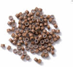 HairExtensionShop Szilikon Mikrogyűrű I-TIP Hajhosszabbításhoz Világosbarna Színben 100db (4025) (AC-HE-MRS-LB-4025)