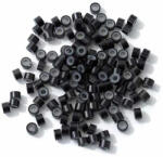 HairExtensionShop Szilikon Mikrogyűrű I-TIP Hajhosszabbításhoz Fekete Színben 100db (4025) (AC-HE-MRS-BL-4025)