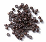 HairExtensionShop Szilikon Mikrogyűrű I-TIP Hajhosszabbításhoz Sötétbarna Színben 100db (4025) (AC-HE-MRS-DB-4025)