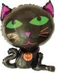 Mezőfi Team Kft Halloween fólia lufi, fekete macska, 65*50 cm