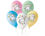 Gemar Mintás lufi 11" 28cm Unikornis, Unicorn, Egyszarvú, 5db (LUFI915751)