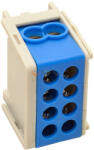 TRACON Fővezetéki leágazókapocs 101A/400VAC 2x1-25+2x1, 5-25mm2 kék 1P 25mm2 TRACON FLE-25K