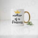 Gravolo Cana alba cu maner auriu Mother of a Princess (C265)