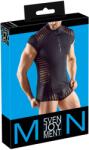 Svenjoyment Cămașă pentru bărbați cu fermoar și inserții transparente culoare negru - Negru , 2XL