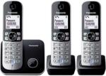 Panasonic Telefon fara fir DECT Panasonic, 3 receptoare, Caller ID, Negru/Argintiu (KX-TG6811FXB +2 buc KX-TGA681FXB) (KX-TG6811FXB +2x KX-TGA681FXB)