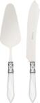 Casa Bugatti Spatulă și cuțit pentru servirea tortului Aladdin, alb-oțel, set 2 piese (ALC1M-N4220/21)