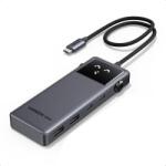 UGREEN Hub USB UGREEN Uno 6-in-1, USB-C, 2x USB-A 3.2, 2x USB-C 3.2, 1x USB-C, PD 100W, 1x HDMI 4K, Gri (CM888-35998)